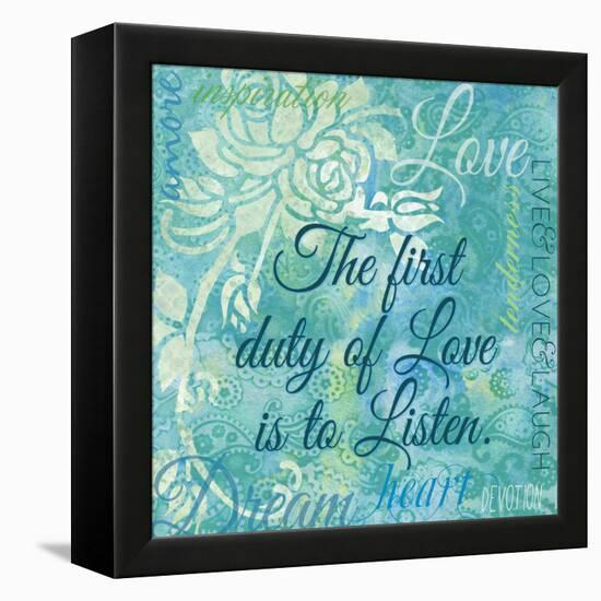 Love and Listen-Bee Sturgis-Framed Stretched Canvas