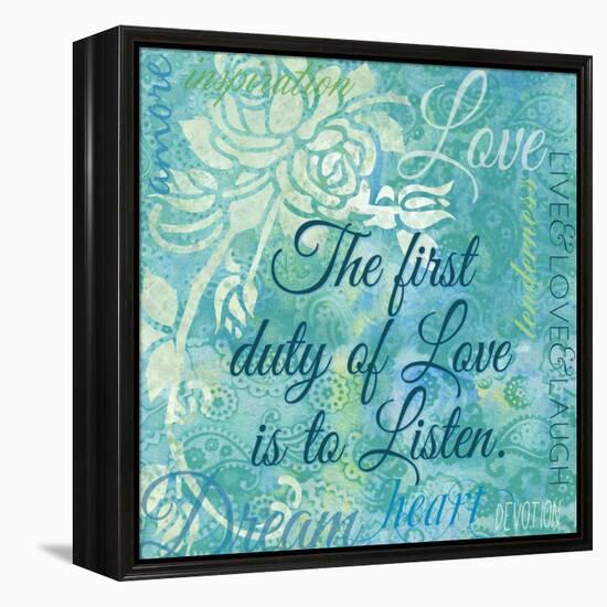 Love and Listen-Bee Sturgis-Framed Stretched Canvas