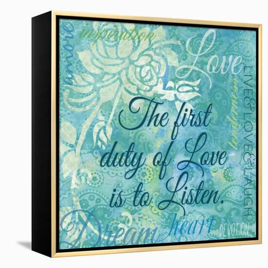 Love and Listen-Bee Sturgis-Framed Stretched Canvas