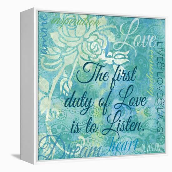 Love and Listen-Bee Sturgis-Framed Stretched Canvas