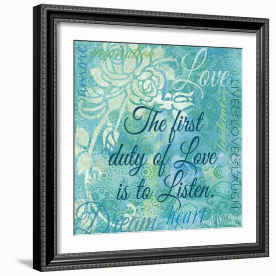 Love and Listen-Bee Sturgis-Framed Premium Giclee Print