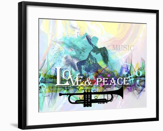 Love And Peace 2-Ata Alishahi-Framed Giclee Print