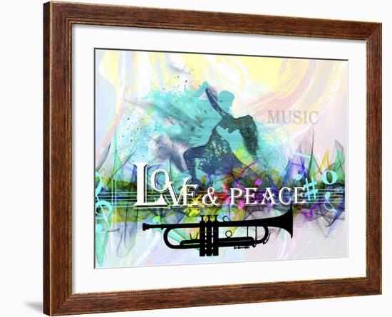 Love And Peace 2-Ata Alishahi-Framed Giclee Print