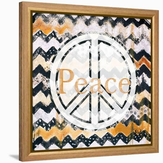 Love and Peace Square II-Patricia Pinto-Framed Stretched Canvas