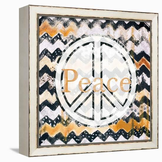 Love and Peace Square II-Patricia Pinto-Framed Stretched Canvas