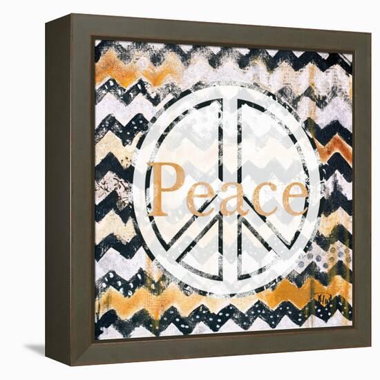 Love and Peace Square II-Patricia Pinto-Framed Stretched Canvas