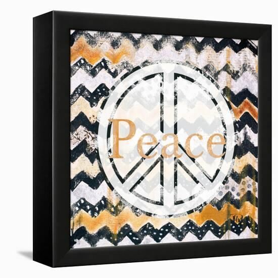 Love and Peace Square II-Patricia Pinto-Framed Stretched Canvas