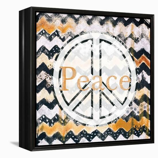 Love and Peace Square II-Patricia Pinto-Framed Stretched Canvas