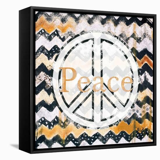 Love and Peace Square II-Patricia Pinto-Framed Stretched Canvas