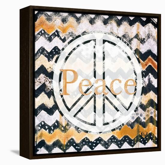 Love and Peace Square II-Patricia Pinto-Framed Stretched Canvas