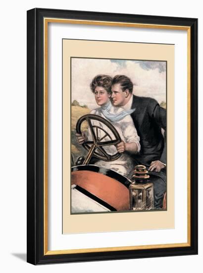 Love and Six Cylinders-Clarence F. Underwood-Framed Art Print