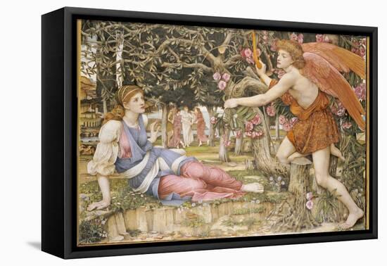 Love and the Maiden, 1877-John Roddam Spencer Stanhope-Framed Premier Image Canvas