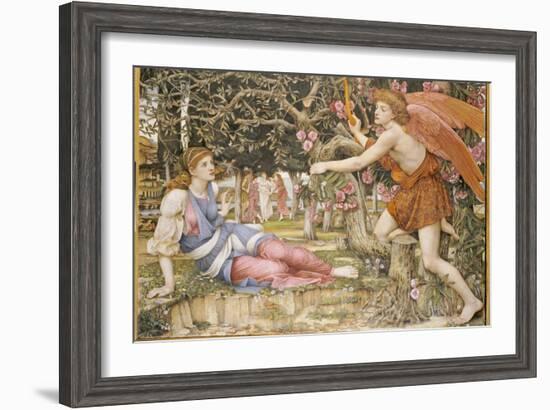 Love and the Maiden, 1877-John Roddam Spencer Stanhope-Framed Giclee Print