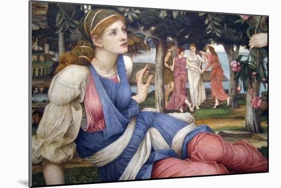 Love and the Maiden (Detail)-John Roddam Spencer Stanhope-Mounted Art Print