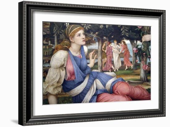 Love and the Maiden (Detail)-John Roddam Spencer Stanhope-Framed Art Print