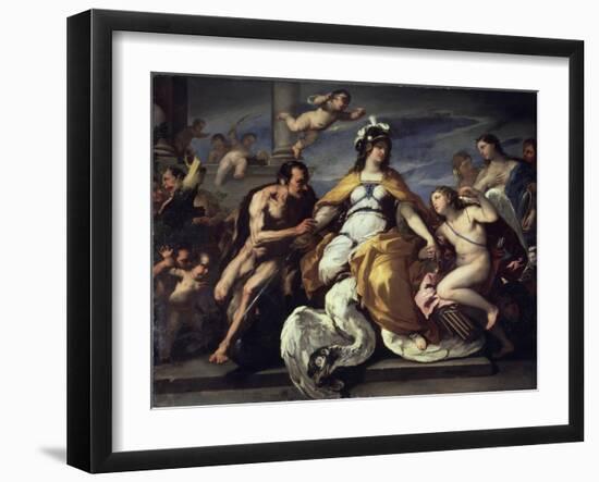 Love and the Vices Disarm Judgement, Late 17th or Early 18th Century-Paolo de Matteis-Framed Giclee Print