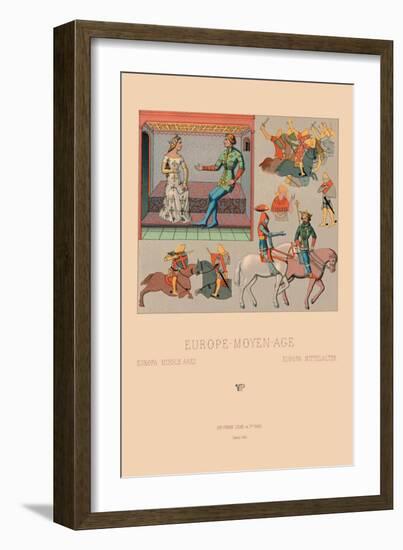 Love and War in Thirteenth Century Europe-Racinet-Framed Art Print