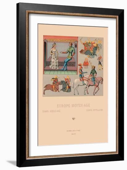 Love and War in Thirteenth Century Europe-Racinet-Framed Art Print