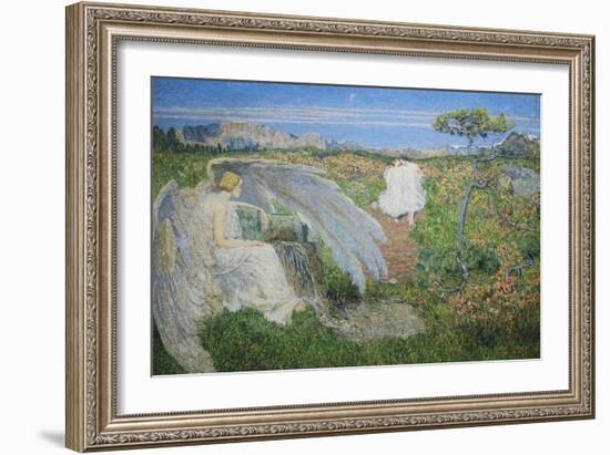 Love at the Spring of Life, 19th Century-Giovanni Segantini-Framed Giclee Print