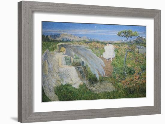 Love at the Spring of Life, 19th Century-Giovanni Segantini-Framed Giclee Print