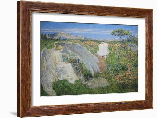 Love at the Spring of Life, 19th Century-Giovanni Segantini-Framed Giclee Print