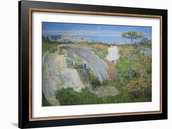 Love at the Spring of Life, 19th Century-Giovanni Segantini-Framed Giclee Print