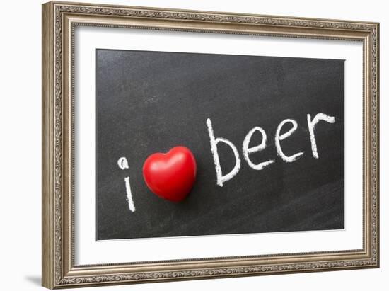 Love Beer-Yury Zap-Framed Art Print