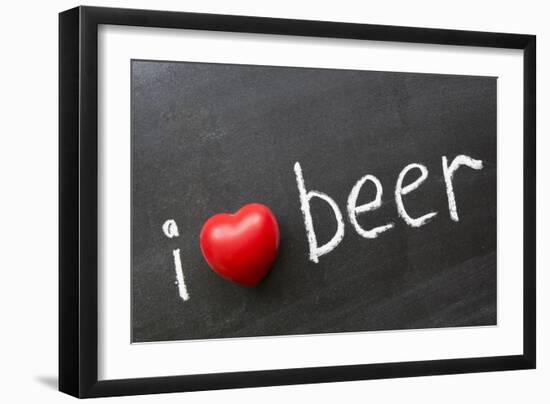 Love Beer-Yury Zap-Framed Art Print