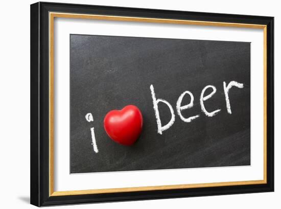 Love Beer-Yury Zap-Framed Art Print