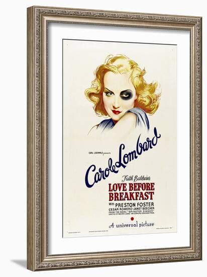 Love before Breakfast, Carole Lombard, 1936-null-Framed Art Print