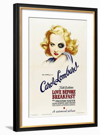 LOVE BEFORE BREAKFAST, Carole Lombard, 1936-null-Framed Art Print