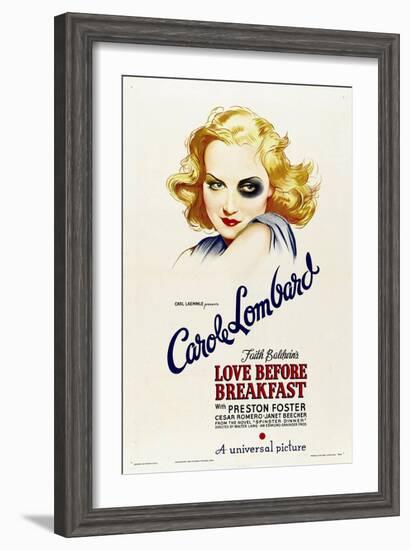 LOVE BEFORE BREAKFAST, Carole Lombard, 1936-null-Framed Art Print