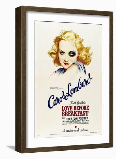 LOVE BEFORE BREAKFAST, Carole Lombard, 1936-null-Framed Art Print