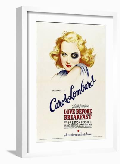 LOVE BEFORE BREAKFAST, Carole Lombard, 1936-null-Framed Art Print