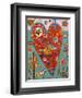 Love Birds Heart-Jill Mayberg-Framed Giclee Print