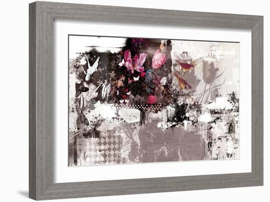 Love Birds Iii, 2014 (Collage on Canvas)-Teis Albers-Framed Giclee Print