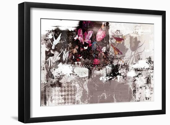 Love Birds Iii, 2014 (Collage on Canvas)-Teis Albers-Framed Giclee Print