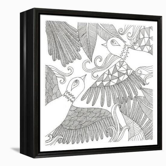 Love Birds-Pam Varacek-Framed Stretched Canvas