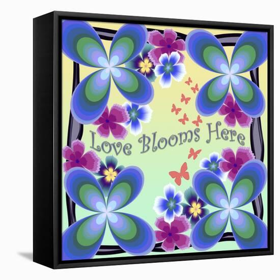 Love Blooms Here-Fractalicious-Framed Premier Image Canvas