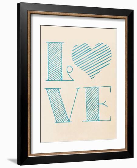 Love Blue Heart-Sd Graphics Studio-Framed Art Print