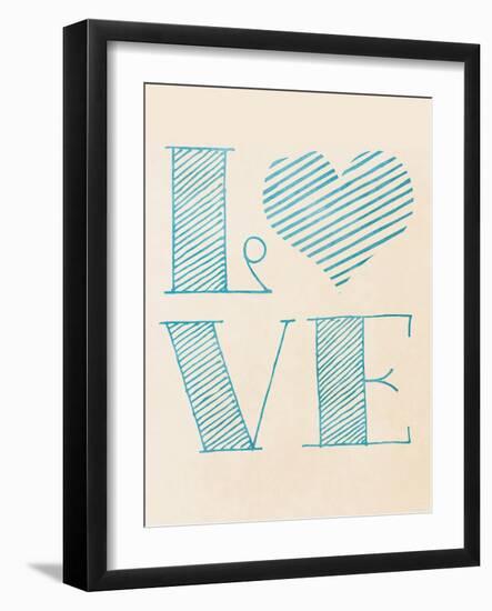 Love Blue Heart-Sd Graphics Studio-Framed Art Print