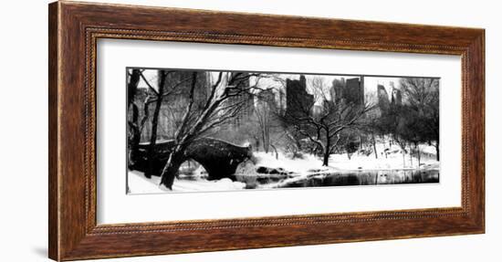 Love Bridge in Central Park, Winter-Igor Maloratsky-Framed Art Print