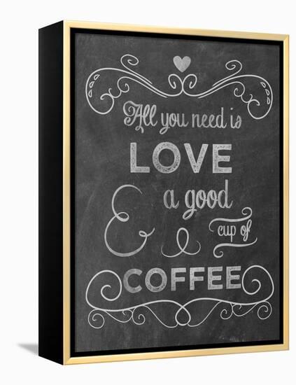 Love Coffee-Erin Clark-Framed Premier Image Canvas