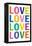 Love (Colorful, White)-null-Framed Stretched Canvas