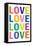 Love (Colorful, White)-null-Framed Stretched Canvas