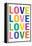 Love (Colorful, White)-null-Framed Stretched Canvas