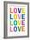 Love (Colorful, White)-null-Framed Art Print