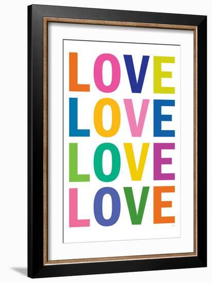 Love (Colorful, White)-null-Framed Art Print