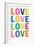 Love (Colorful, White)-null-Framed Art Print