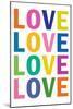 Love (Colorful, White)-null-Mounted Art Print